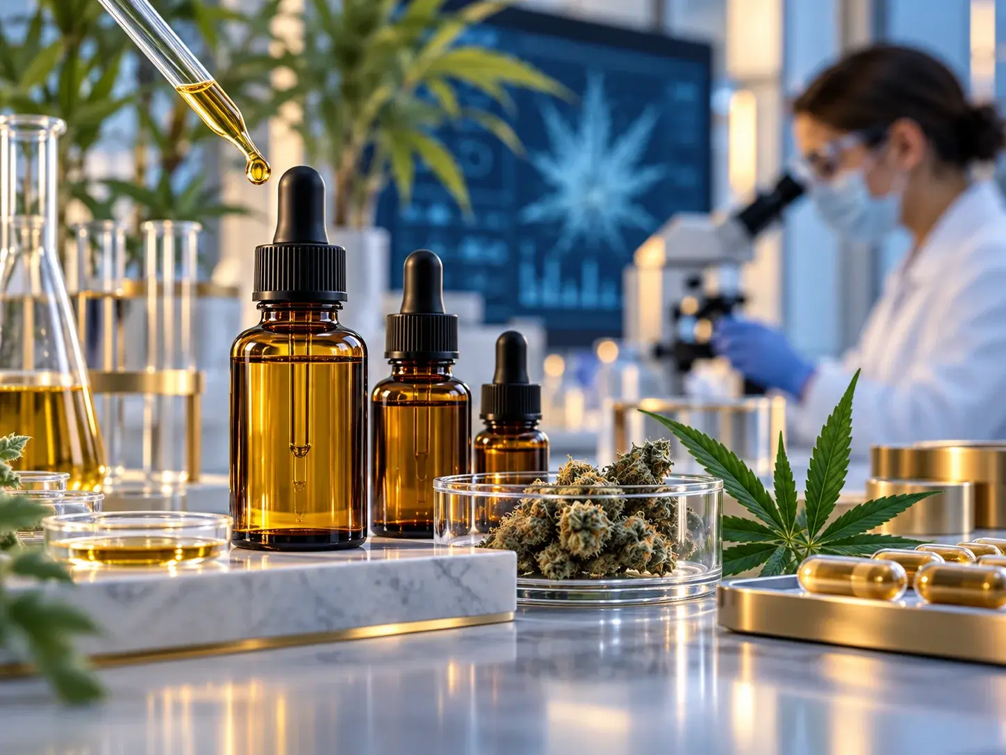Imagem editorial para Produtos de Cannabis Medicinal